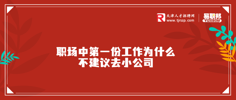 职场中第一份工作为什么不建议去小公司